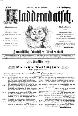 Kladderadatsch Sonntag 12. Juni 1853