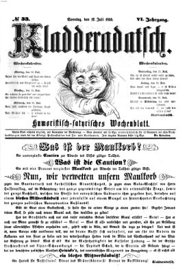 Kladderadatsch Sonntag 17. Juli 1853