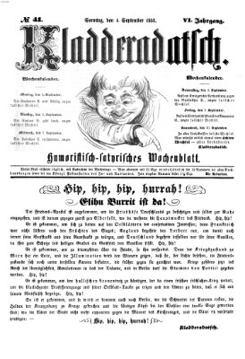 Kladderadatsch Sonntag 4. September 1853