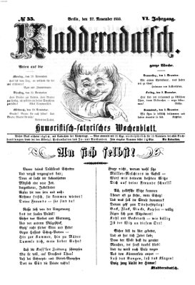 Kladderadatsch Sonntag 27. November 1853