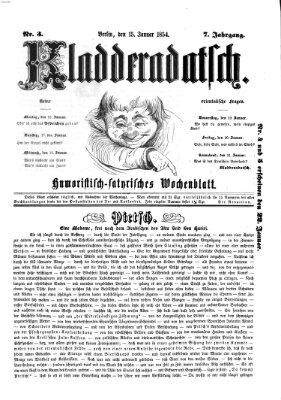 Kladderadatsch Sonntag 15. Januar 1854