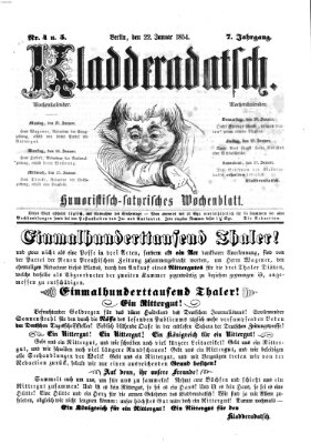 Kladderadatsch Sonntag 22. Januar 1854