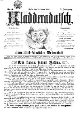 Kladderadatsch Sonntag 29. Januar 1854