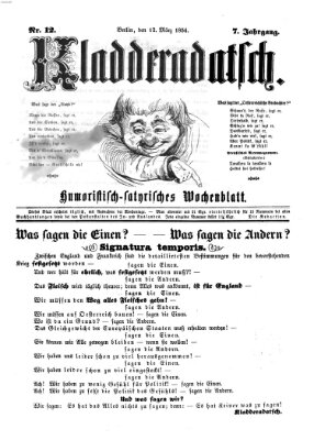 Kladderadatsch Sonntag 12. März 1854