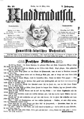 Kladderadatsch Sonntag 19. März 1854