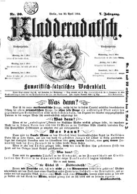 Kladderadatsch Sonntag 30. April 1854