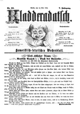 Kladderadatsch Sonntag 14. Mai 1854