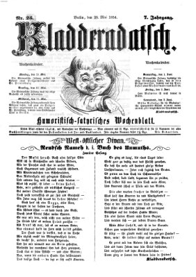 Kladderadatsch Sonntag 28. Mai 1854