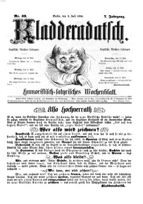 Kladderadatsch Sonntag 9. Juli 1854