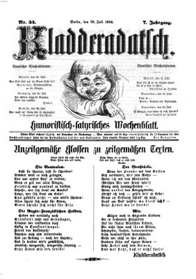 Kladderadatsch Sonntag 23. Juli 1854