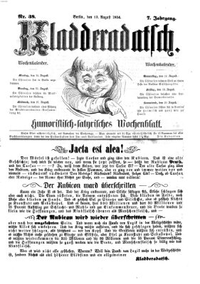 Kladderadatsch Sonntag 13. August 1854