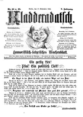 Kladderadatsch Sonntag 17. September 1854