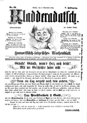 Kladderadatsch Sonntag 5. November 1854