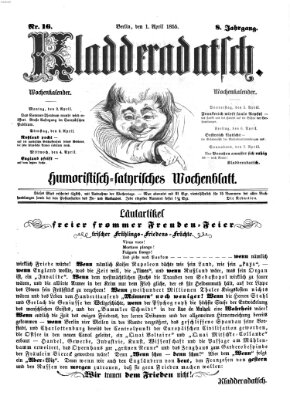 Kladderadatsch Sonntag 1. April 1855