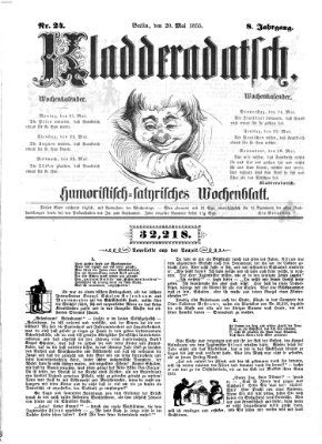 Kladderadatsch Sonntag 20. Mai 1855