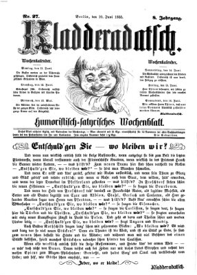 Kladderadatsch Sonntag 10. Juni 1855