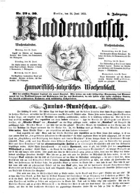 Kladderadatsch Sonntag 24. Juni 1855