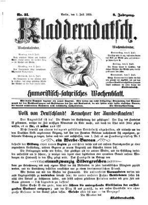 Kladderadatsch Sonntag 1. Juli 1855