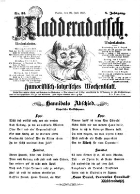 Kladderadatsch Sonntag 29. Juli 1855