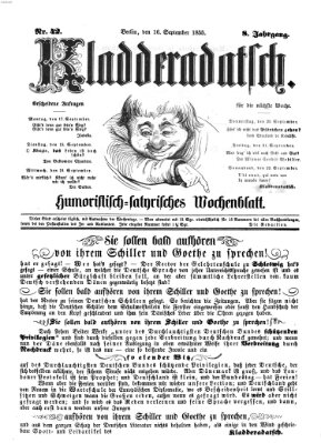 Kladderadatsch Sonntag 16. September 1855