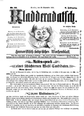 Kladderadatsch Sonntag 23. September 1855