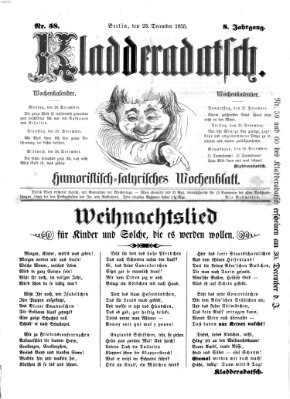 Kladderadatsch Sonntag 23. Dezember 1855