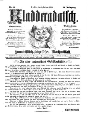 Kladderadatsch Sonntag 3. Februar 1856