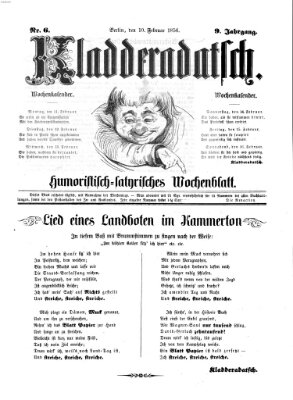 Kladderadatsch Sonntag 10. Februar 1856