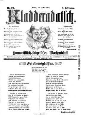 Kladderadatsch Sonntag 4. Mai 1856