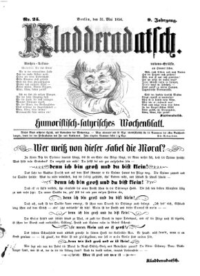 Kladderadatsch Samstag 31. Mai 1856