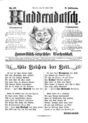 Kladderadatsch Sonntag 15. Juni 1856