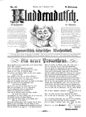 Kladderadatsch Sonntag 7. September 1856