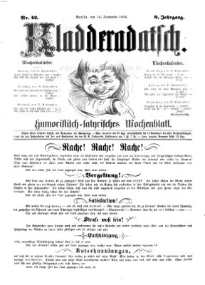 Kladderadatsch Sonntag 14. September 1856