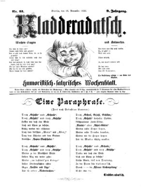 Kladderadatsch Sonntag 16. November 1856