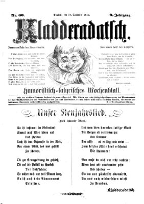 Kladderadatsch Sonntag 28. Dezember 1856