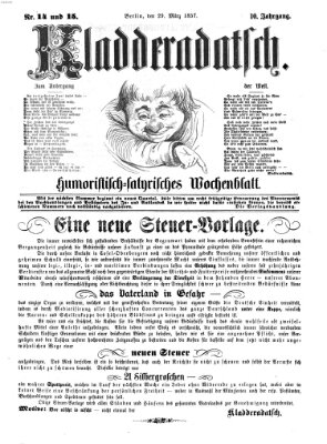 Kladderadatsch Sonntag 29. März 1857