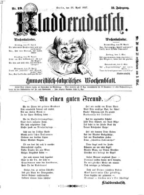 Kladderadatsch Sonntag 26. April 1857