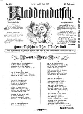 Kladderadatsch Sonntag 21. Juni 1857