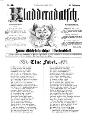 Kladderadatsch Sonntag 5. Juli 1857