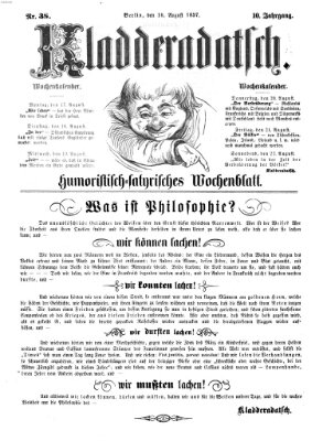 Kladderadatsch Sonntag 16. August 1857