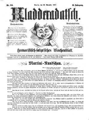 Kladderadatsch Sonntag 22. November 1857