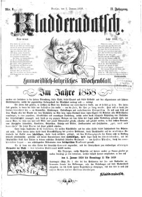 Kladderadatsch Sonntag 3. Januar 1858