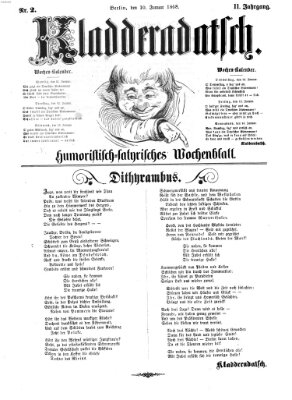 Kladderadatsch Sonntag 10. Januar 1858