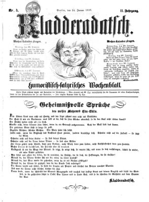 Kladderadatsch Sonntag 24. Januar 1858