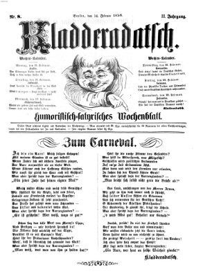 Kladderadatsch Sonntag 14. Februar 1858