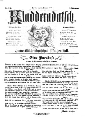 Kladderadatsch Sonntag 28. Februar 1858