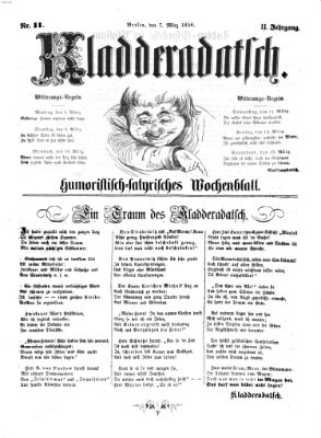 Kladderadatsch Sonntag 7. März 1858