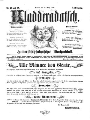 Kladderadatsch Sonntag 28. März 1858