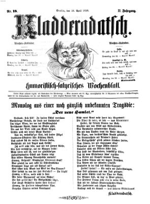 Kladderadatsch Sonntag 18. April 1858