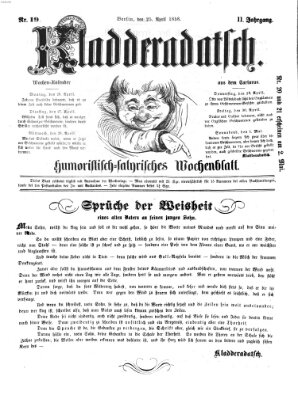 Kladderadatsch Sonntag 25. April 1858